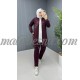 3 Pieces Burgundy tracksuit with colored lines on the jacket and shoulders 3 Pieces Burgundy tracksuit with colored lines on the jacket and shoulders