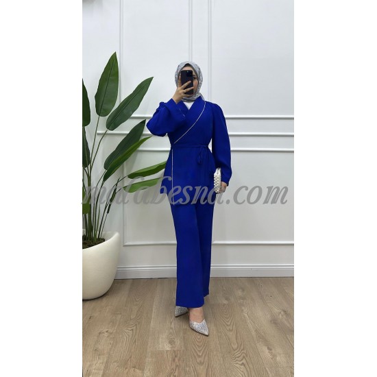 2 Pieces blue formal suit with line on the jacket 2 Pieces blue formal suit with line on the jacket