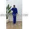 2 Pieces blue formal suit with line on the jacket
