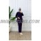 Elegant deep purple suit with flowy blazer