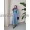Light jeans dress with black belt