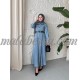 Light jeans dress with black belt Light jeans dress with black belt