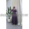 Elegant dusty pink maxi dress with gold buttons
