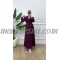 Burgundy dress with belt and front buttons