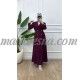 Burgundy dress with belt and front buttons Burgundy dress with belt and front buttons
