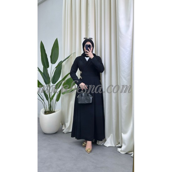 Elegant Black maxi dress with gold buttons Elegant Black maxi dress with gold buttons