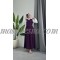 Purple dress with white sleeves with onfront buttons