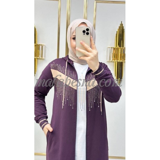 3 Pieces Purple suit with strass on the jacket and beige color on the jacket 3 Pieces Purple suit with strass on the jacket and beige color on the jacket