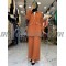 3 Pieces brick color with strass on the pocket with pants