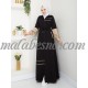 Black sporty Dress with beige color and internal belt Black sporty Dress with beige color and internal belt