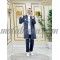 3 pieces Gray suit with embroidery sticker on the jacket