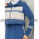 petrol sporty dress with short jacket and white lines