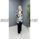 3 Pieces black and white suit with flowers pattern 3 Pieces black and white suit with flowers pattern