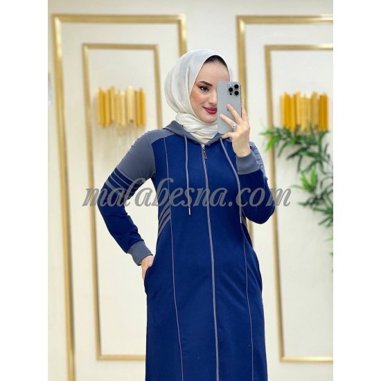 2 Pieces Dark Blue suit with gray color on the shoulders 2 Pieces Dark Blue suit with gray color on the shoulders