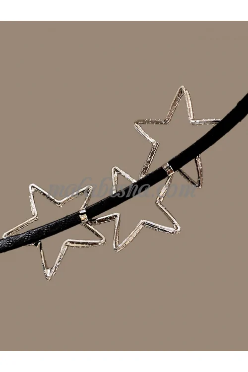 Black hair hoop with 3 stars
