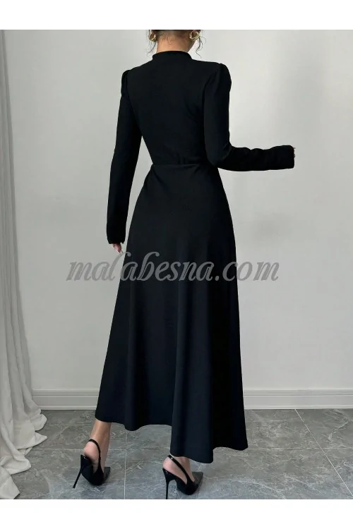 Black dress with white in the middle